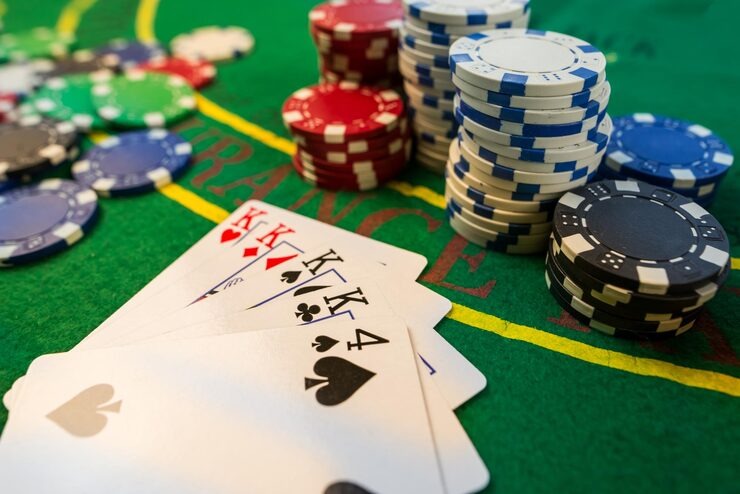 Live roulette wheel spin in studio environment